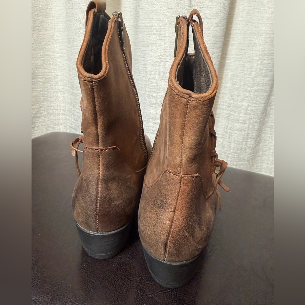Born Women’s Brown Leather Ankle Boots – Size 11 / Style B58906 - Picture 5 of 7